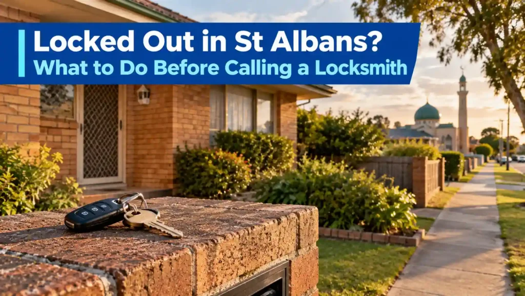 House and car keys on a brick letterbox outside a St Albans home
